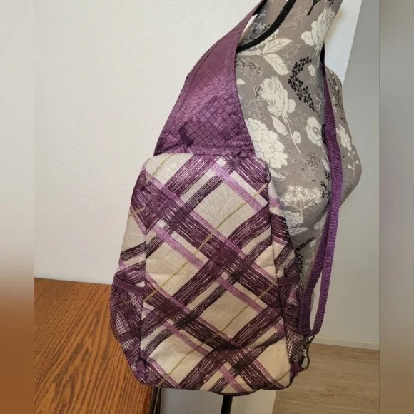 Thirty-One Sling Crossbody Purple & Gray EUC - Picture 2 of 15